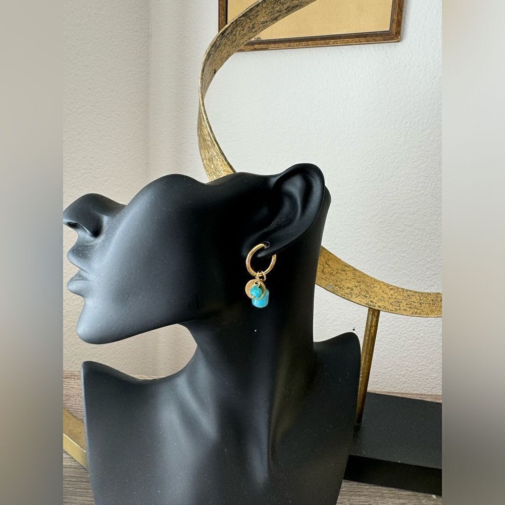 Bohemian hoop earrings N703 - Picture 3 of 4